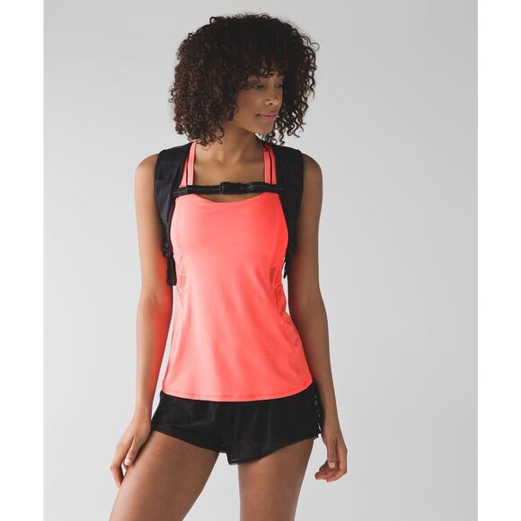 Lululemon Womens Tank Sz 6 City Sky Run By Grapefruit Mesh Most Popular RARE - Picture 2 of 16